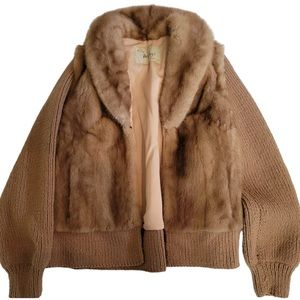 Vintage Camel Mink Fur Jacket